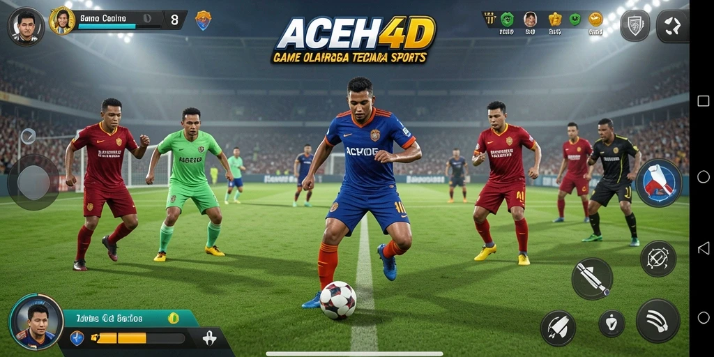 Screenshot dari gameplay ACEH4D menunjukkan aksi seru dalam pertandingan olahraga.
