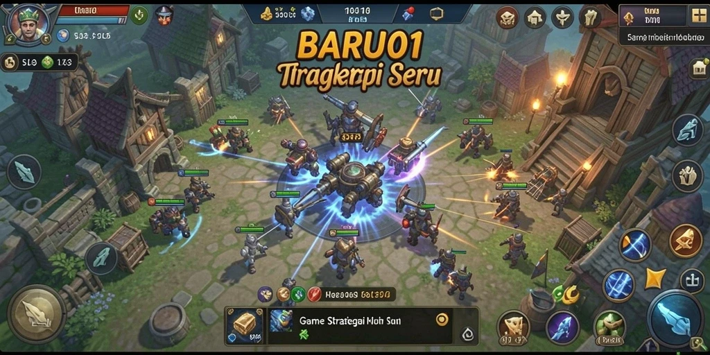 Tampilan gameplay BARU01 dengan strategi mendalam dan pertempuran seru.