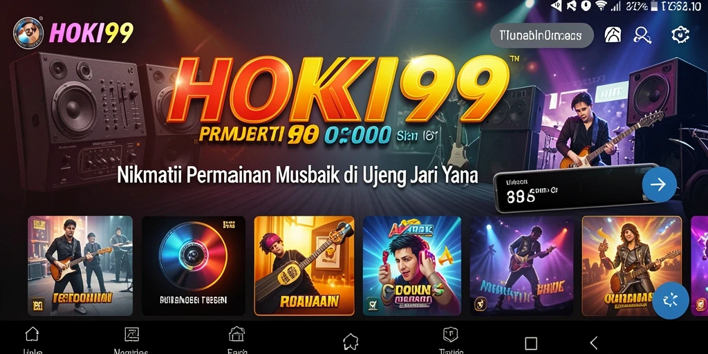 Tampilan menarik saat bermain HOKI99 dengan alunan musik.