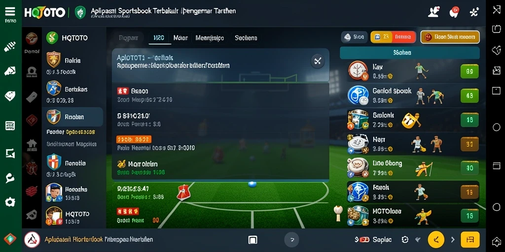 Tampilan screenshot gameplay HQTOTO yang menampilkan fitur sportsbook.