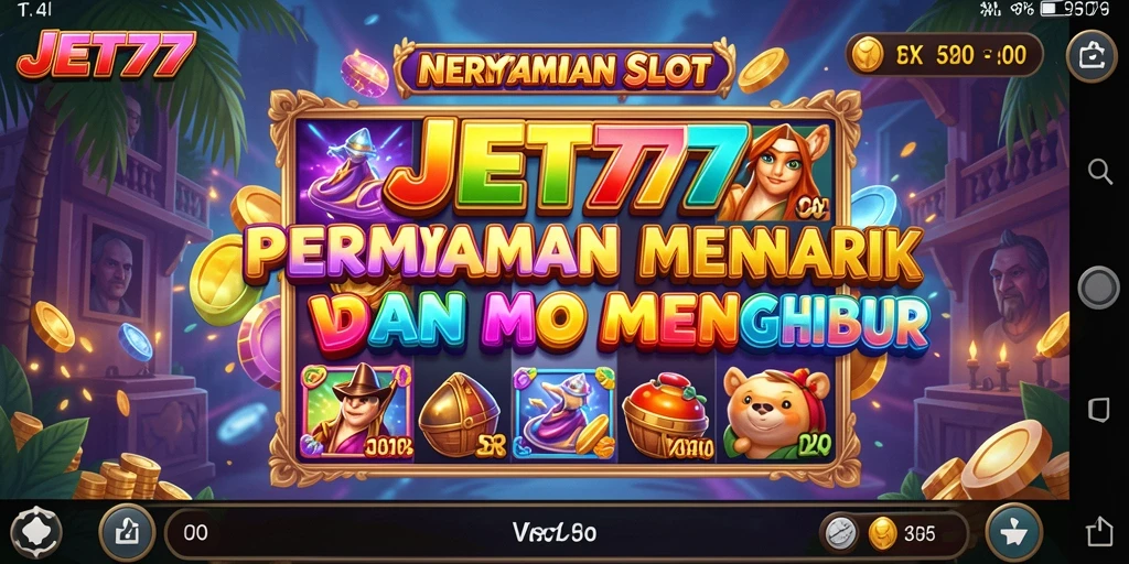 Tampilan gameplay Slot JET77 yang seru dan menghibur.