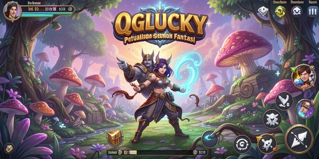 Tampilan gameplay QGLUCKY saat menjelajahi dunia petualangan yang menakjubkan.