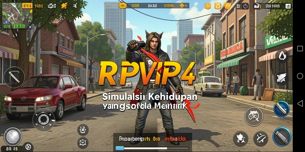 Gameplay seru RPVIP4 dengan interaksi karakter yang dinamis.