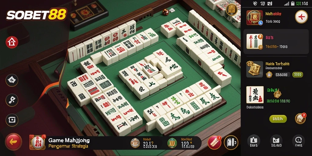 Tampilan gameplay Mahjong yang menarik dari SOBET88.